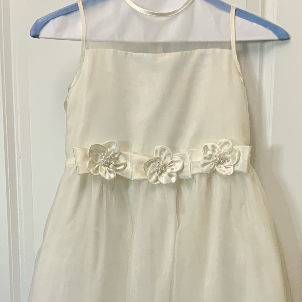 WHITE Santa Monica Sz.6 Girls flower girl Confirmation Dress
